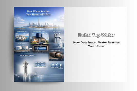How water reaches your home in Dubai desalination municipal pipelines roof tank tap water